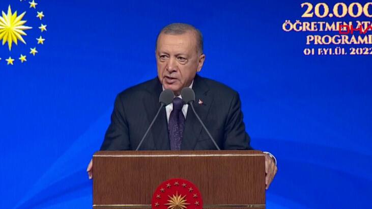 20 bin öğretmen atama töreninde Cumhurbaşkanı Erdoğan’dan önemli açıklamalar