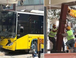 İETT otobüsünün çarptığı 4 katlı bina denetimli halde yıkılacak