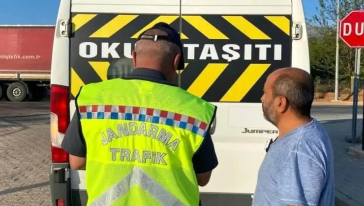 Çal ilçesinde okul servislerine kontrol