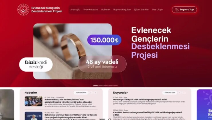 Evlilik Kredisi İçin Yeni İnternet Sitesi Açıldı