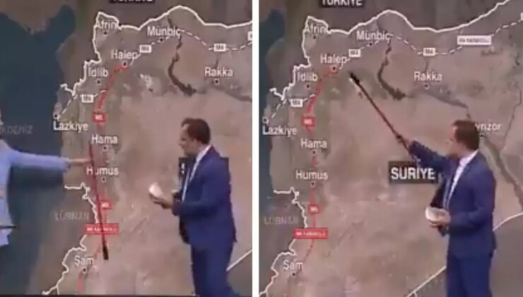 Canlı yayında değişik anlar! Vileda sopası kullandı